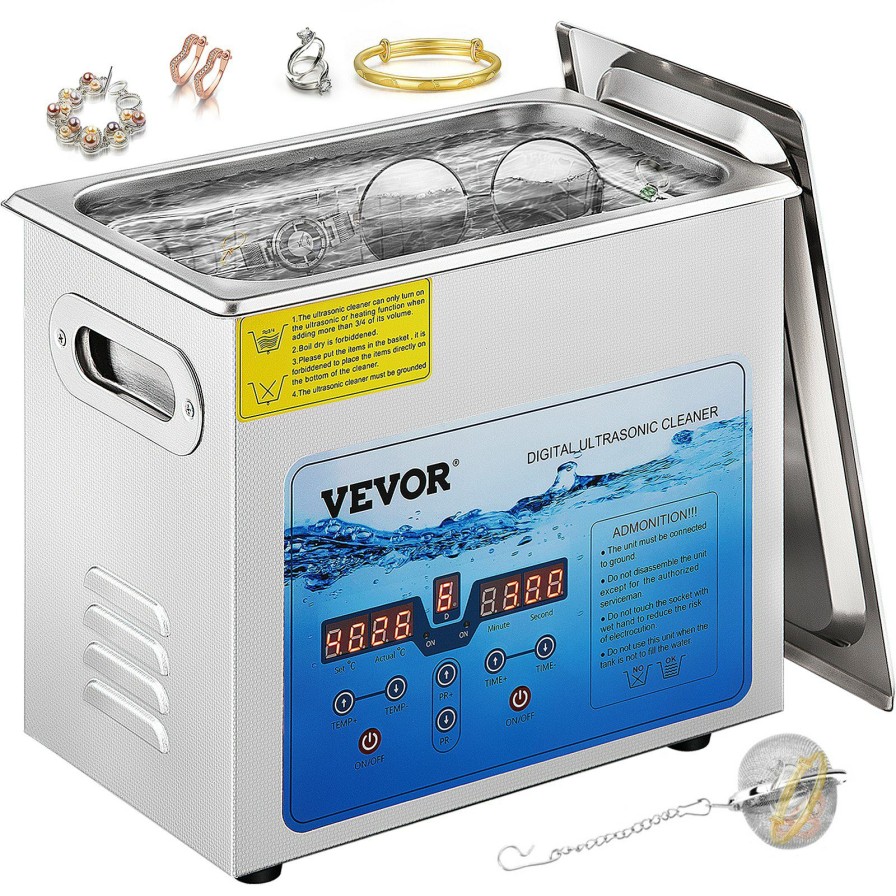 * Hot Sale Vevor Ultrasonic Cleaner Jewelry Cleaning Machine W/ Digital Timer And Heater 3L Wholesale