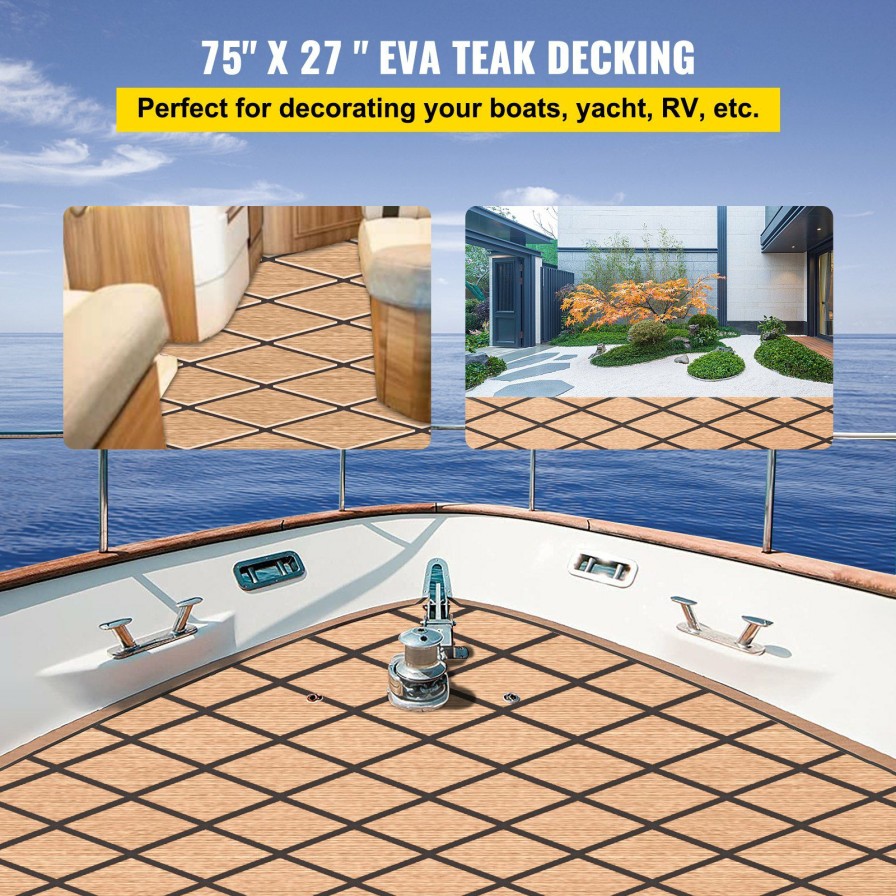 * Deals 75 X 27 Eva Foam Marine Boat Flooring Teak Decking Sheet Pad Wholesale