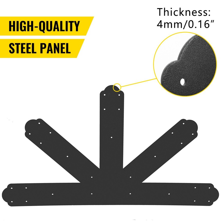 * Best Deal Vevor Gable Plate Truss Connector Plates 12:12 Gable Bracket Black Powder-Coated Online