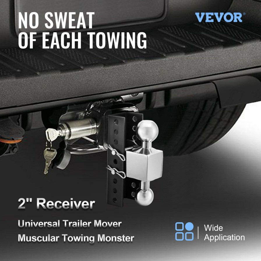 * Hot Sale Vevor Adjustable Trailer Hitch 2 Receiver 6 Drop 22,000 Lbs Adjustable Hitch Best