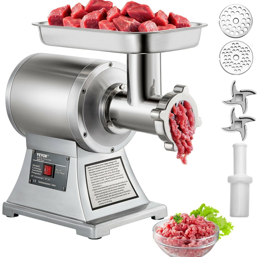 * Buy 1Hp Electric Meat Grinder 750W 2 Knives Stainless Steel Mincer Stuffer Beef New