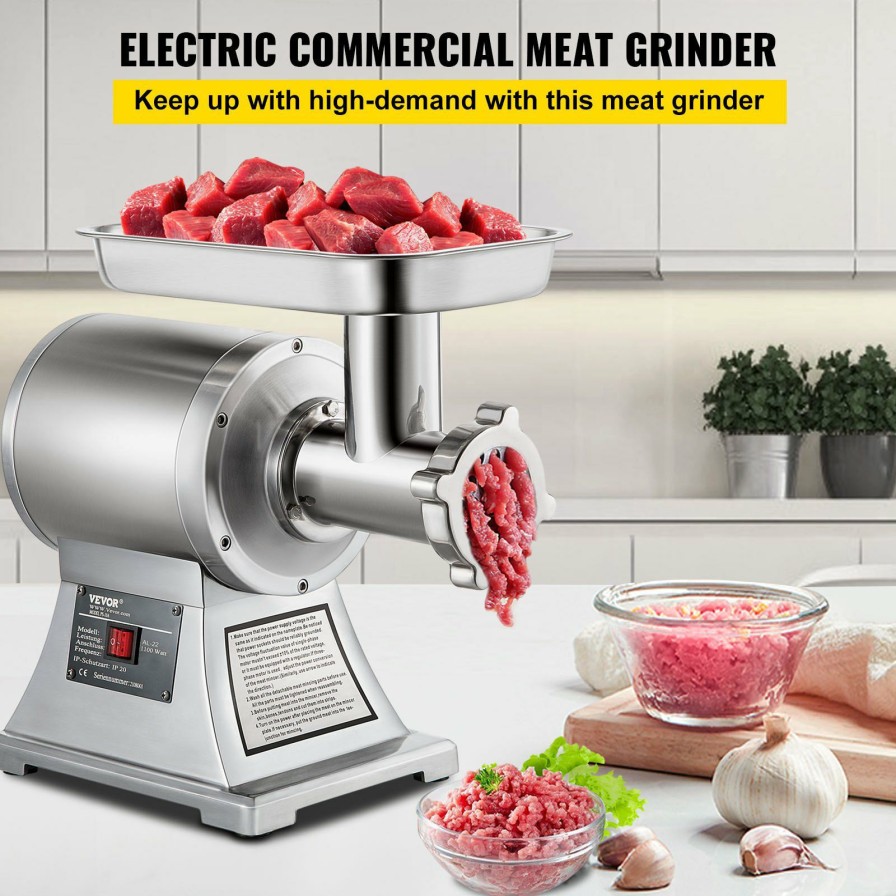 * Buy 1Hp Electric Meat Grinder 750W 2 Knives Stainless Steel Mincer Stuffer Beef New