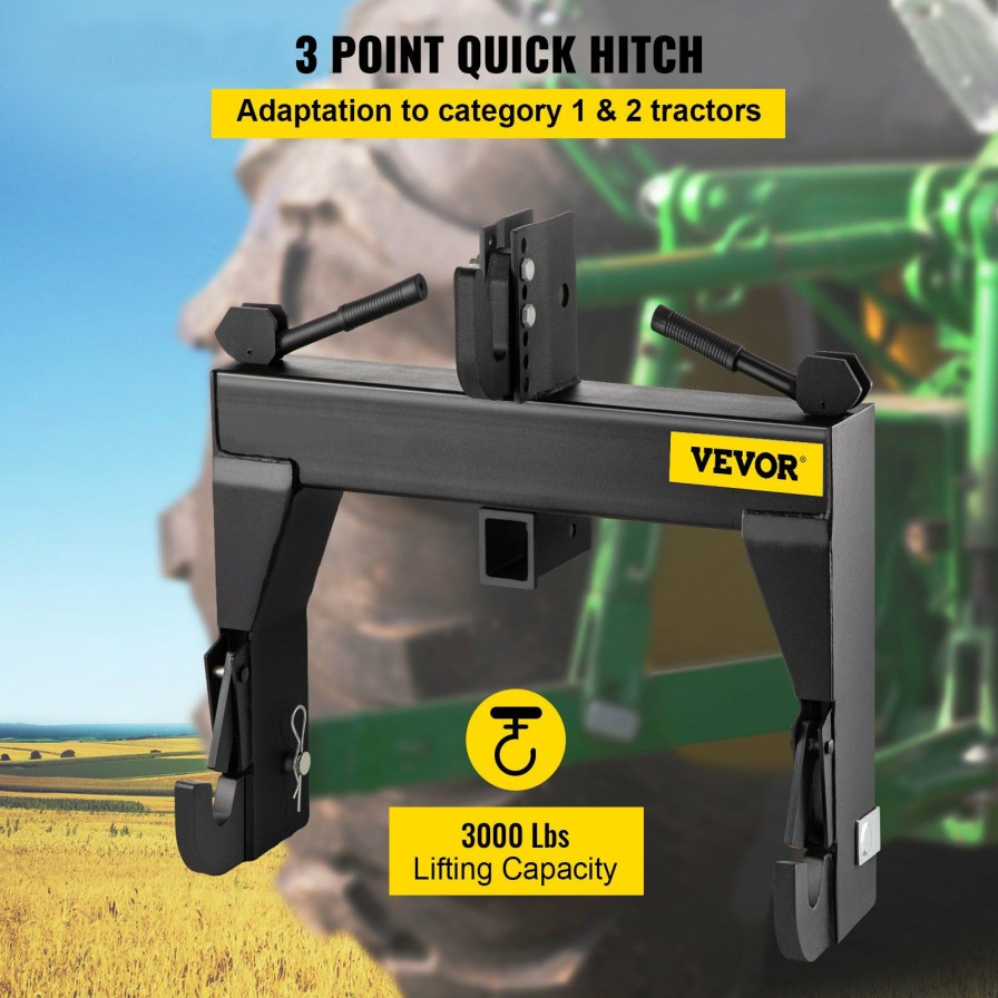 * Discount Vevor 3-Point Quick Hitch Tractor Quick Hitch Fit For Category 1 & 2 Tractors Wholesale