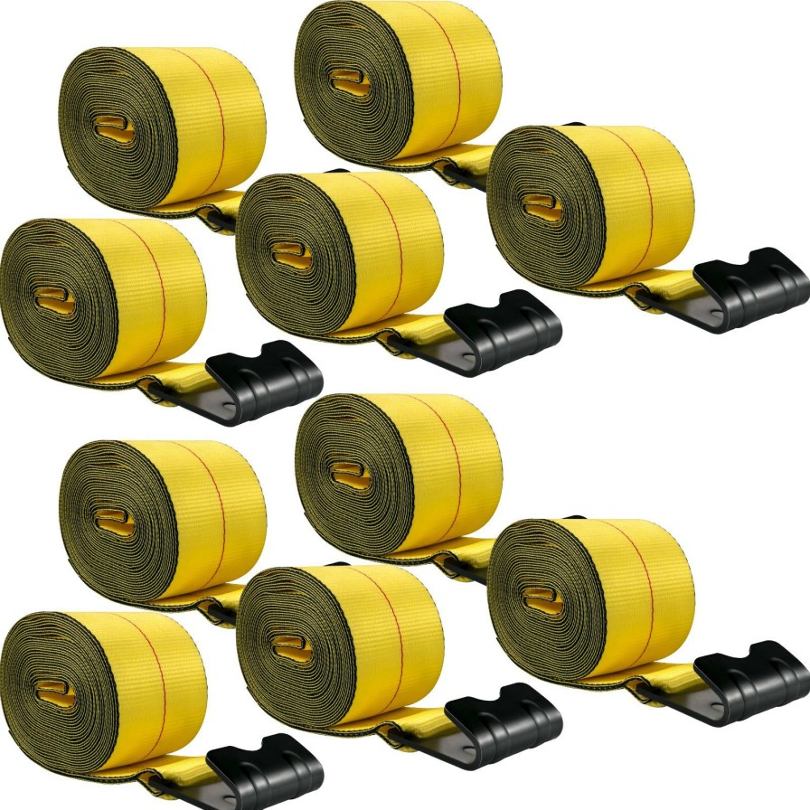 * Buy Vevor Truck Straps Winch Straps 4 X30 With Flat Hook For Towing Yellow 10 Pack New