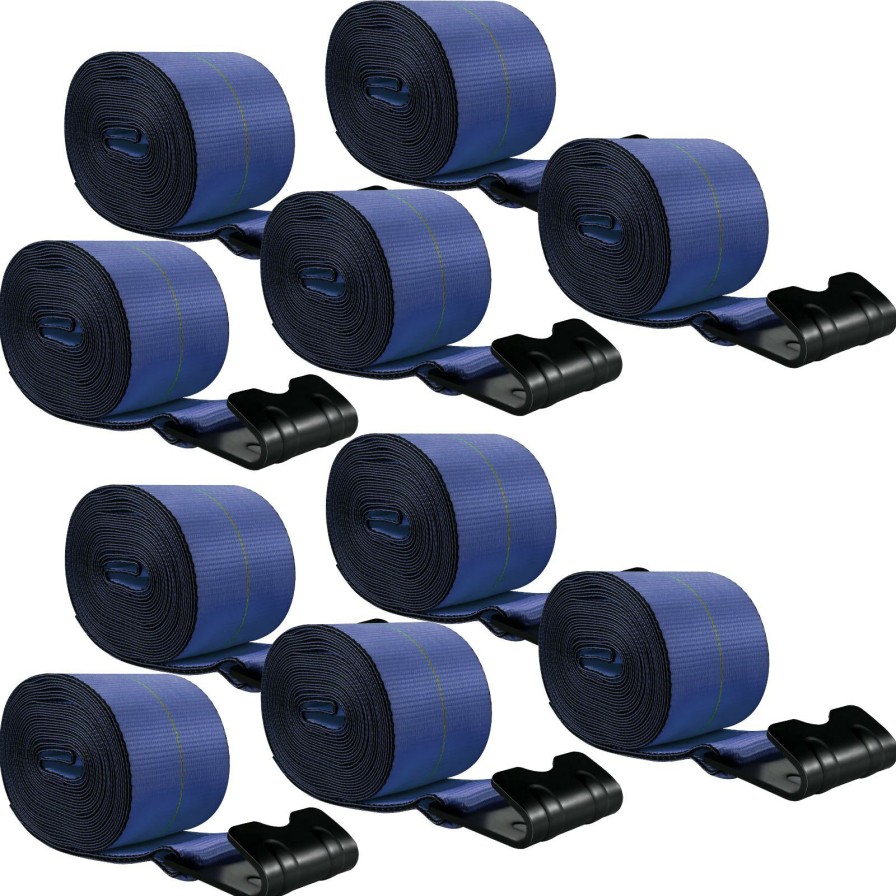 * Wholesale Vevor Truck Straps Winch Straps 4 X30 With Flat Hook For Towing Blue 10 Pack Online