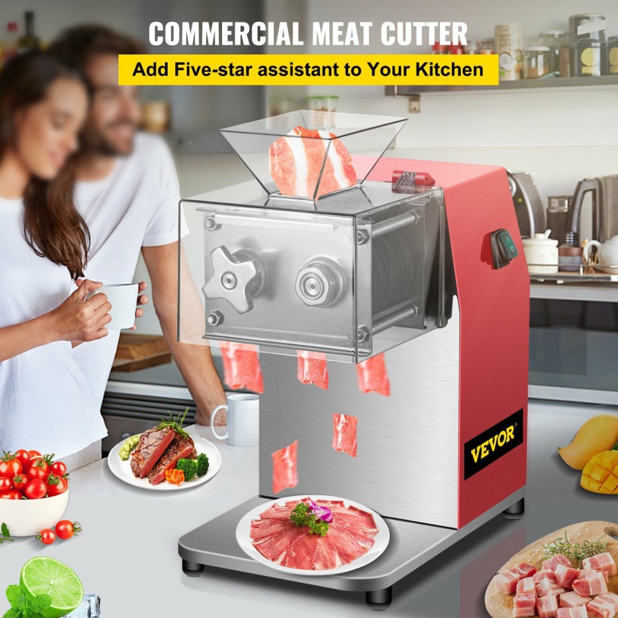 * Cheapest Vevor Commercial Meat Cutter Slicer Meat Shredding Machine 551 Lbs/H 850W 3.5Mm Wholesale