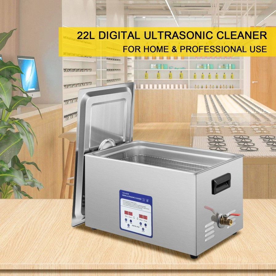 * Best Reviews Of Vevor Digital Ultrasonic Cleaner 22L Ultrasonic Cleaning Machine 40Khz Sonic Cleaner Machine 316 & 304 Stainless Steel Ultrasonic Cleaner Machine With Heater & Timer For Cleaning Jewelry Glasses Watch Hot