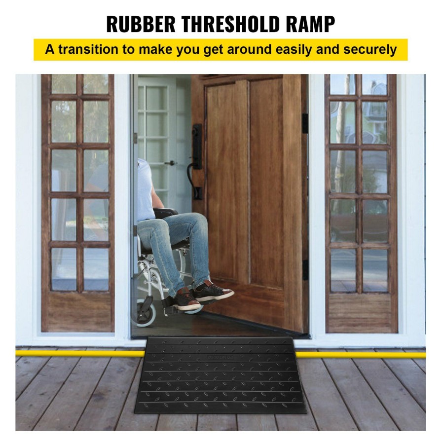 * Cheapest Vevor Rubber Kerb Ramp Rubber Threshold Ramp 75Mmh 1T Load Wheelchair Access Hot