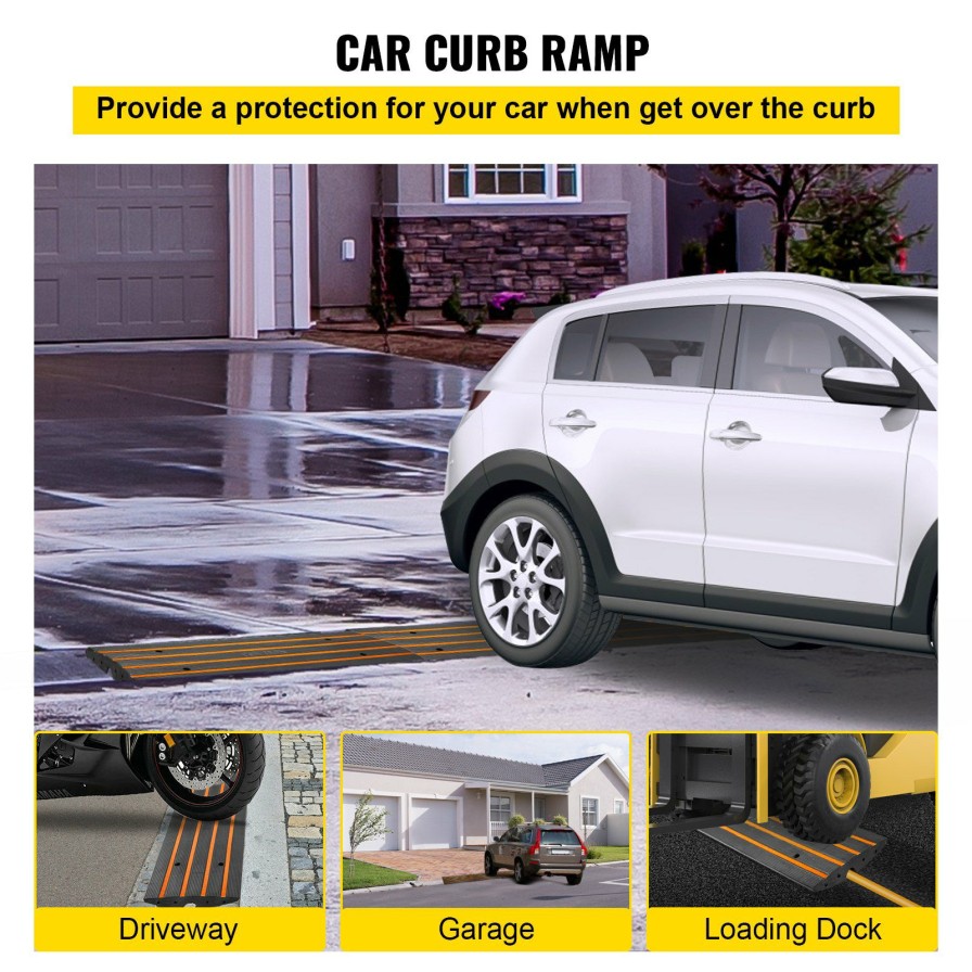 * New Vevor Curbside Driveway Ramp Driveway Curb Ramp Car Threshold Bridge Tack(2Pack) Best