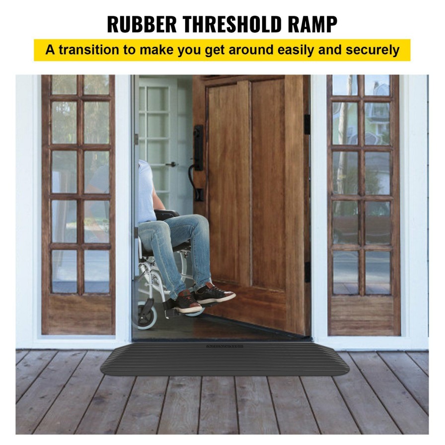 * Best Deal Vevor Rubber Threshold Ramp Threshold/ Wheelchair Access Ramp 38Mmh(1.5 Rise) New