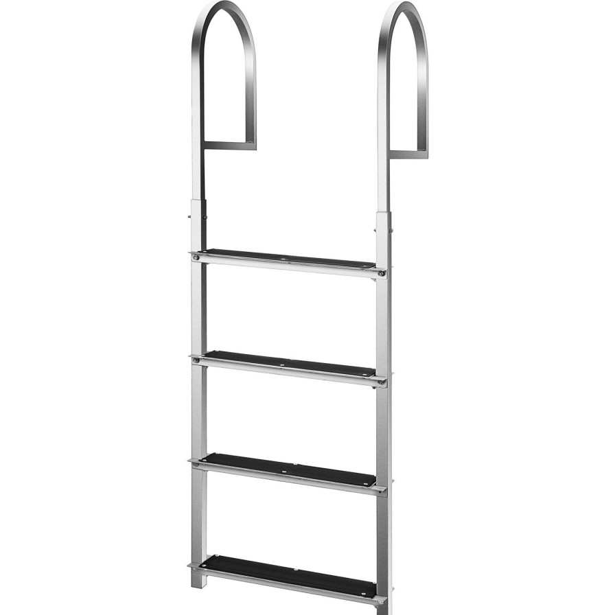 * Outlet Vevor Aluminum Dock Ladder Boat Ladder 4-Step, 330Lbs Capacity Fixed Dock Ladder Best