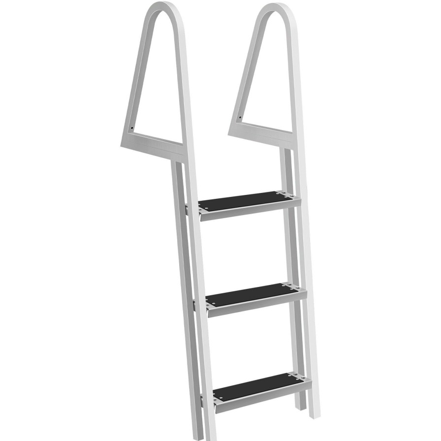 * Hot Sale Aluminum Dock Ladder Boat Dock Ladder 3 Steps Pontoon Ladder Dock Stairs Wholesale