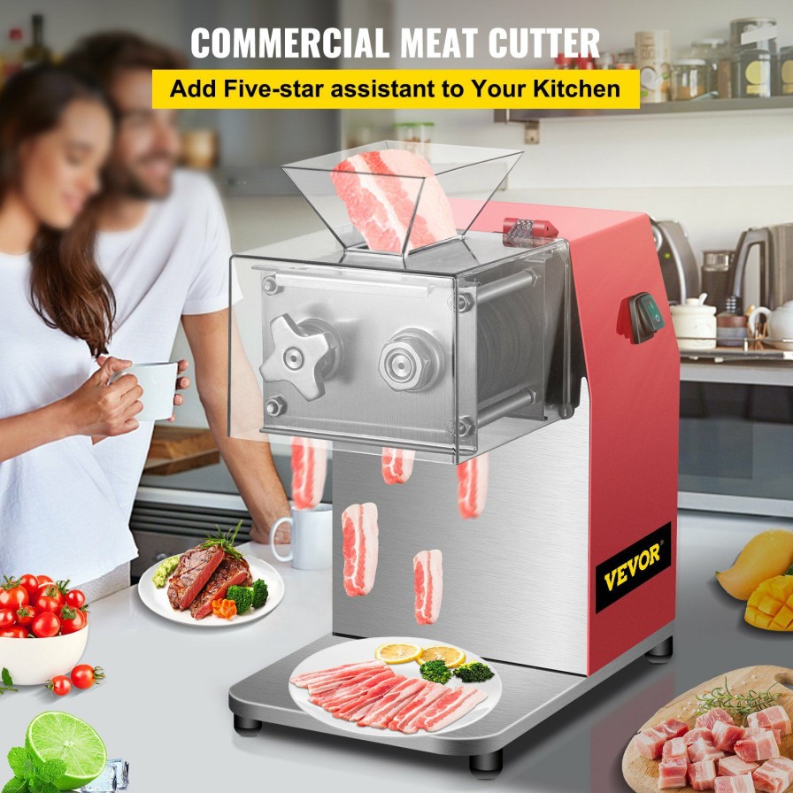 * New Vevor Commercial Meat Cutter Slicer Meat Shredding Machine 551 Lbs/H 850W 7Mm New