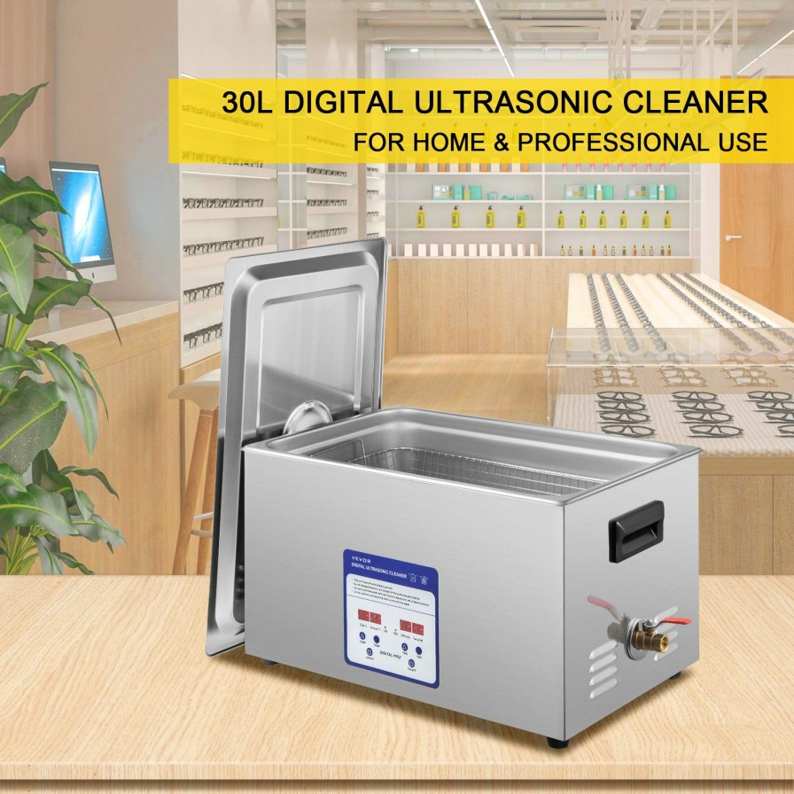 * Best Pirce Vevor Digital Ultrasonic Cleaner 30L Ultrasonic Cleaning Machine 40Khz Sonic Cleaner Machine 316 & 304 Stainless Steel Ultrasonic Cleaner Machine With Heater & Timer For Cleaning Jewelry Glasses Watch Best