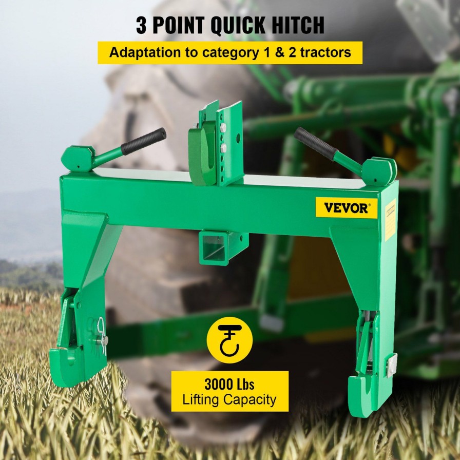 * Best Deal Vevor 3-Point Quick Hitch Tractor Quick Hitch Fit For Category 1 & 2 Tractors Wholesale