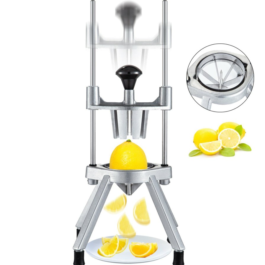 * Wholesale Vevor 6-Section Commercial Easy Wedger Stainless Steel Blade Fruit Lime Slicer, Lemon Cutter 6 Wedges For Home Bar Restaurant Hot