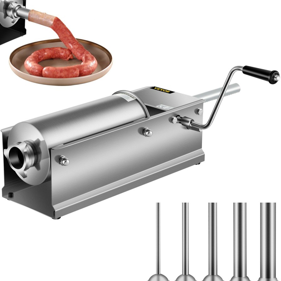 * Buy 5L Horizontal Commercial Home Sausage Stuffer 2 Speed Stainless Meat Press Hot