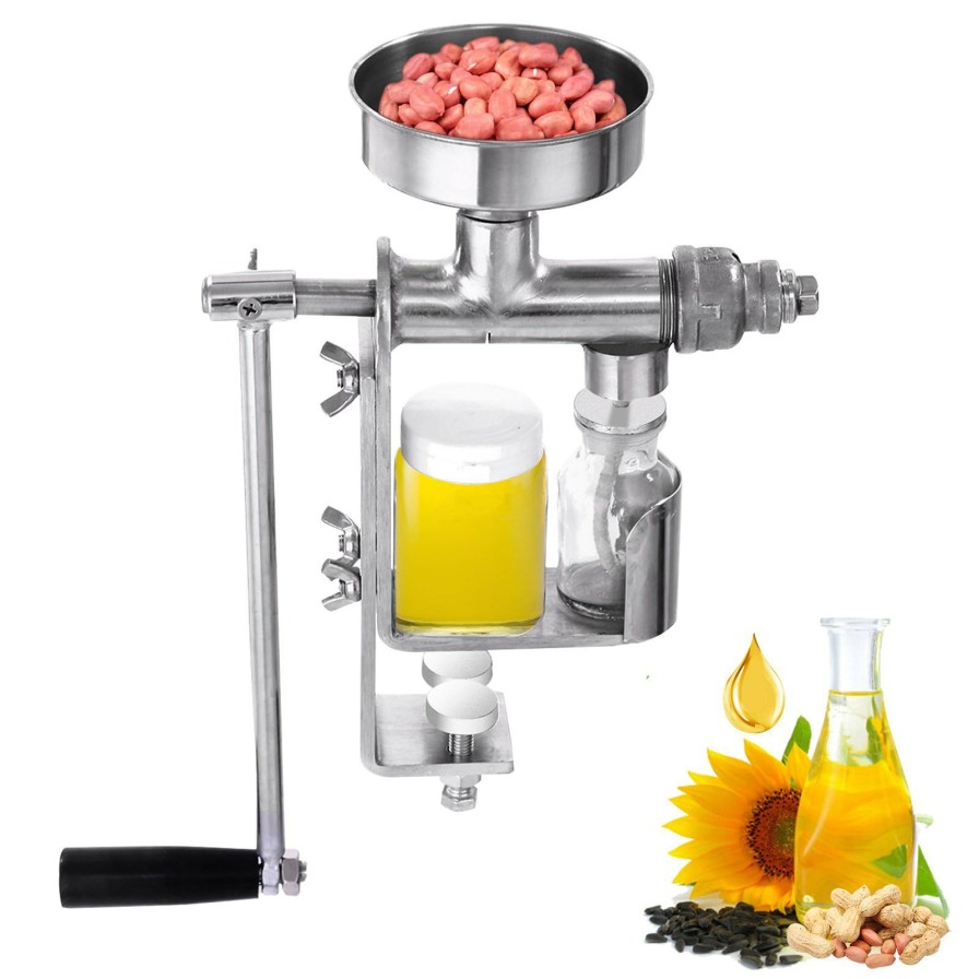 * Hot Sale Hd Manual Oil Press Machine Expeller Extractor Stainless Steel#304 Homemade Oil Best