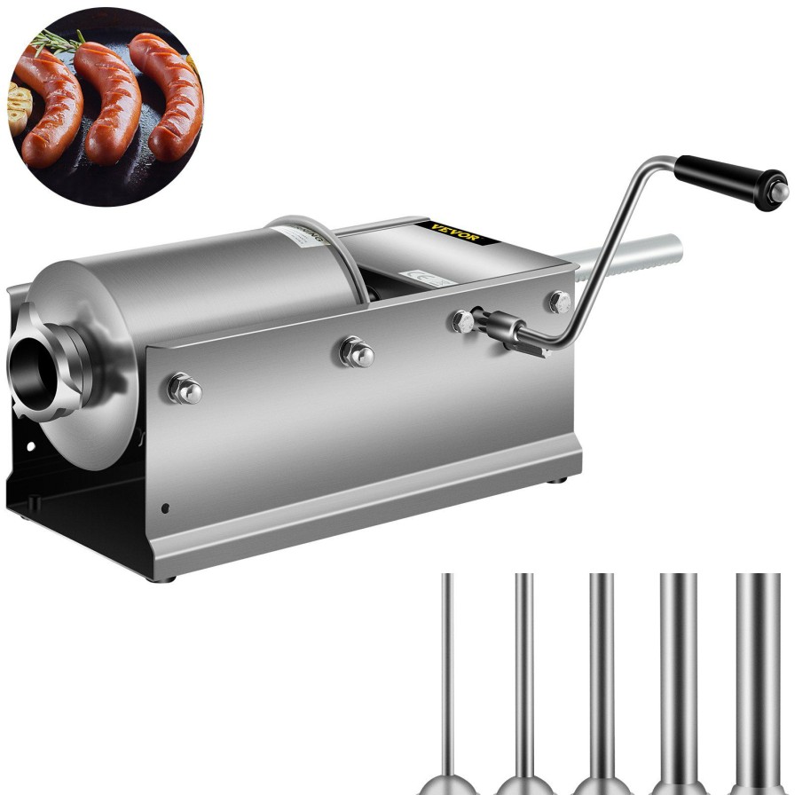 * New Sausage Stuffer Stainless Steel 3L Horizontal Meat Filler Meat Press Maker Online