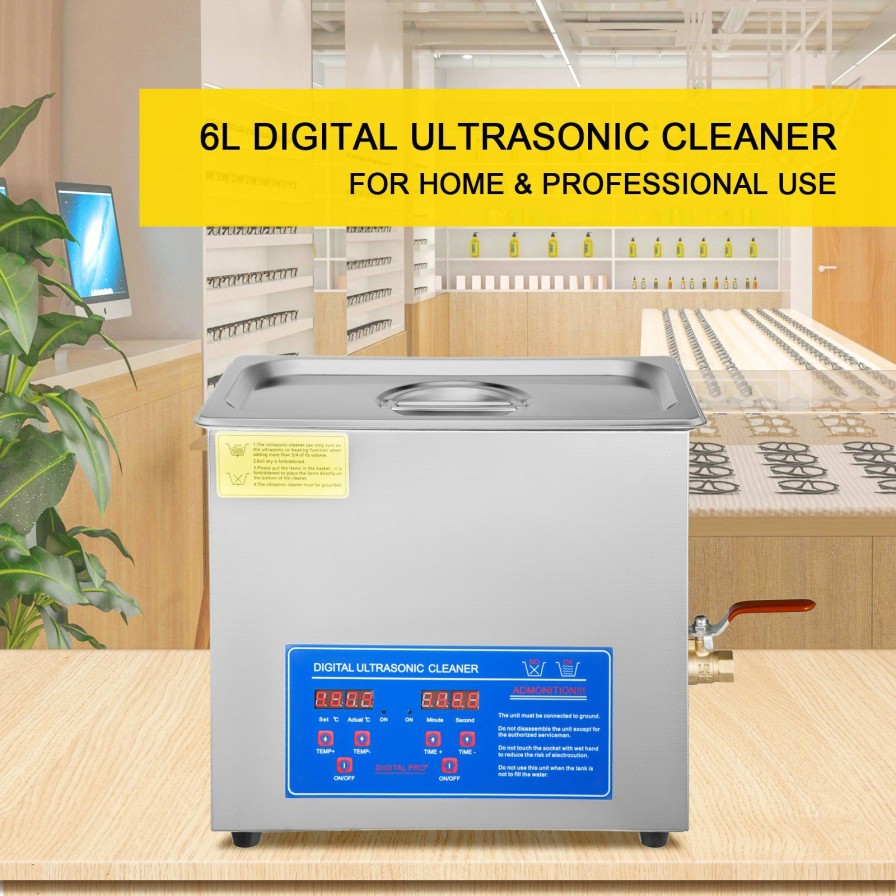 * Promo Vevor Ultrasonic Cleaner 6L Digital Cleaning Equipment Industry Heated W/ Timer New