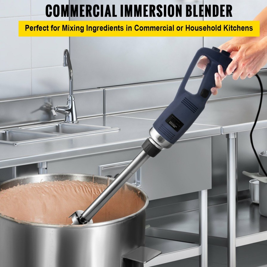 * Flash Sale Vevor Commercial Immersion Blender Variable Speed Heavy Duty Immersion Blender 500W Commercial Hand Mixer 304 Stainless Steel Hand Blender Commercial With 11.8 Removable Shaft For Kitchen Mixing Clearance