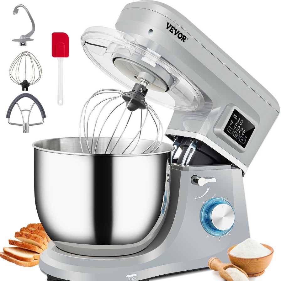 * Cheap Vevor 660W Stand Mixer 6-Speed Tilt-Head Dough Mixer 7.4 Qt Bowl 3 Attachments Best