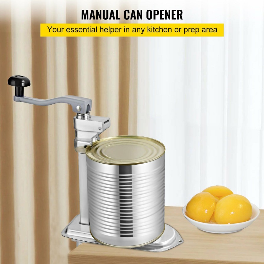 * Best Sale Vevor Commercial Can Opener Manual Jar Lid Gripper 18.9 L For Cans Up To 11.8 H Best