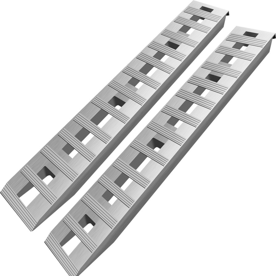 * Top 10 72 X15 Aluminum Ramps 6500Lbs Car Trailer Truck 1 Pair Ramps Hot