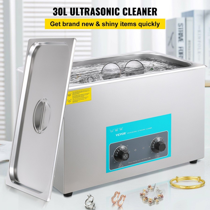 * Best Reviews Of 30L Knob Ultrasonic Cleaner 40Khz Stainless Steel Dental Washing Machine Wholesale