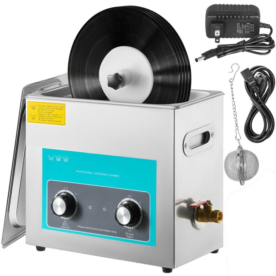 * Brand New Vevor Ultrasonic Vinyl Record Cleaner Vinyl Ultrasonic Cleaning Machine 6L Knob Online