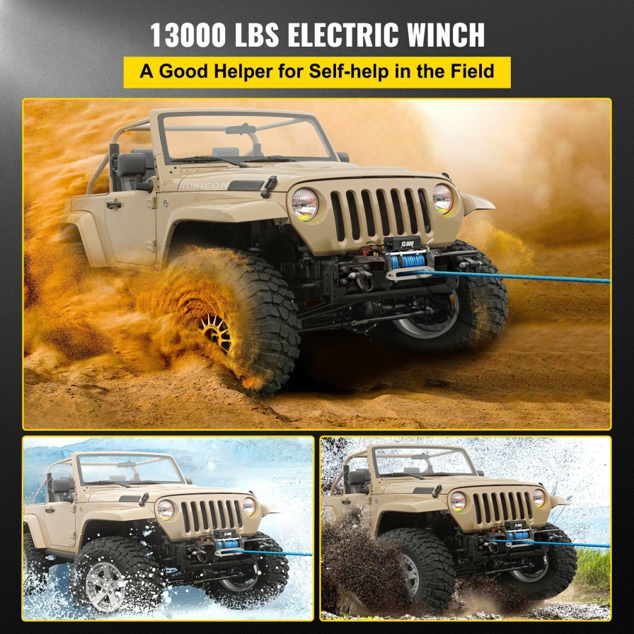 * Deals Truck Winch, Electric Winch 13000Lbs Power Winch 12V Dc Motor For Utv, Atv, Jeep Hot