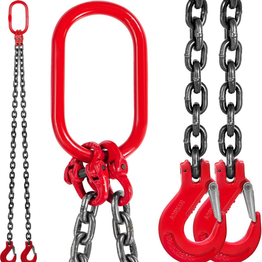 * Best Reviews Of Chain Sling 5/16 X 5 Double Leg With Steel Hook Grade 80 New