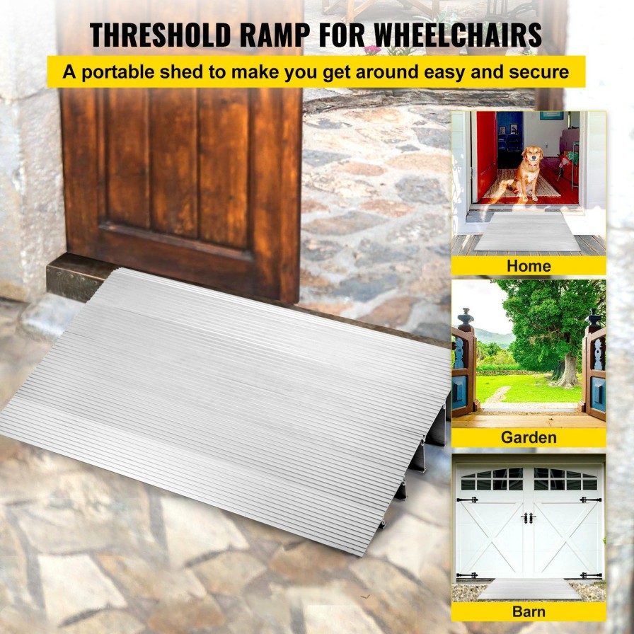 * Discount Vevor Transition Entry Ramp Modular Threshold Ramp Aluminum 5 Rise Rated 800Lbs Online