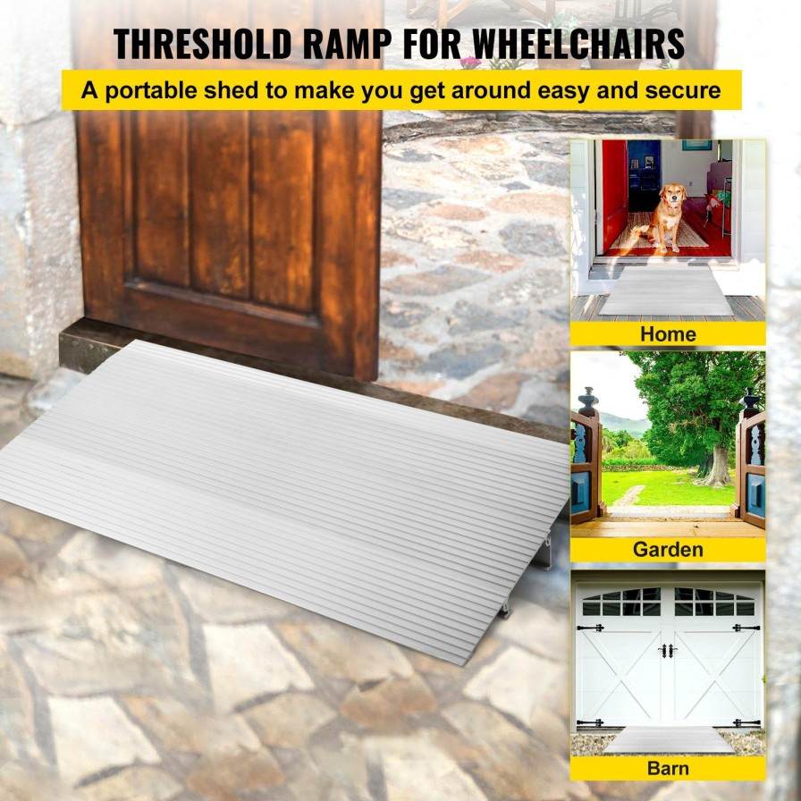 * Buy Vevor Transition Entry Ramp Modular Threshold Ramp Aluminum 3 Rise Rated 800Lbs Wholesale