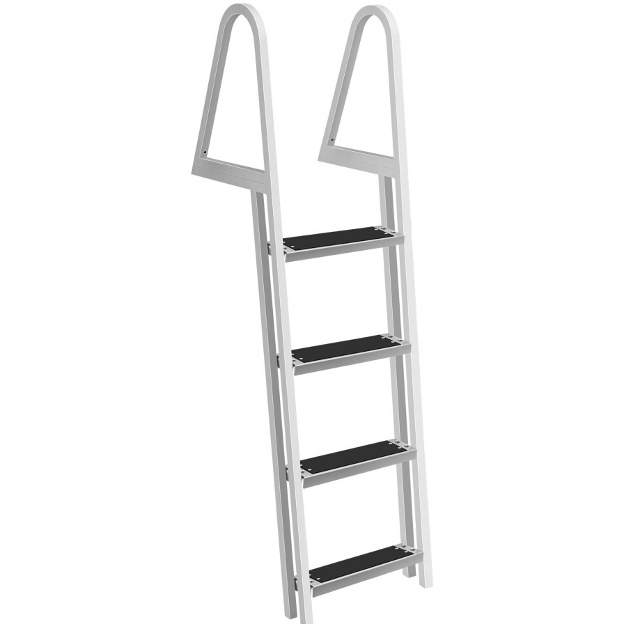 * Best Deal Aluminum Dock Ladder Boat Dock Ladder 4 Steps Pontoon Dock Ladder Dock Stairs Hot