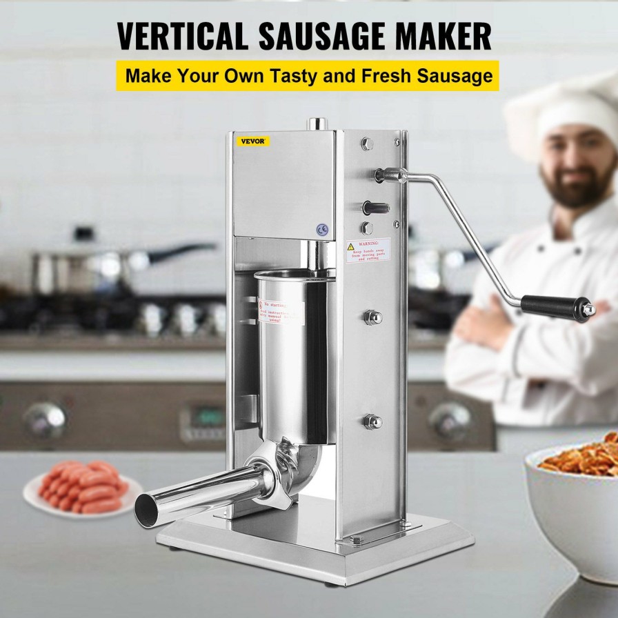 * Buy Vevor Sausage Stuffer Vertical Stainless Steel 10L Meat Filler Pork Press 22 Lbs Best