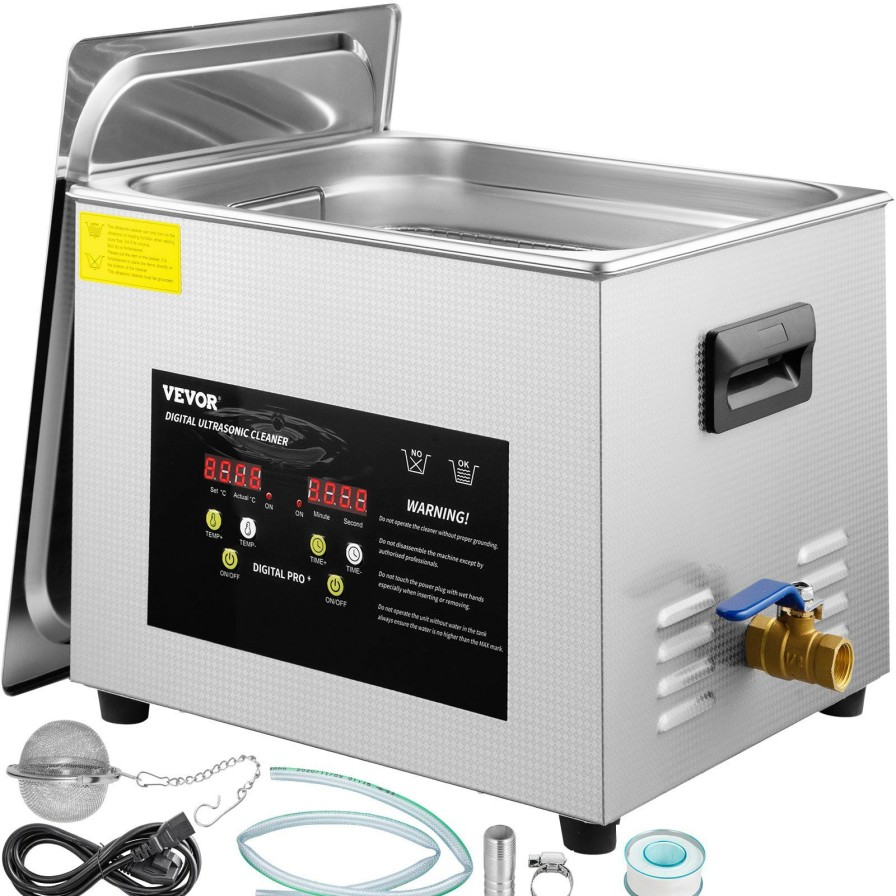 * Promo Vevor Digital Ultrasonic Cleaner Ultrasonic Cleaning Machine 15L Stainless Steel Best