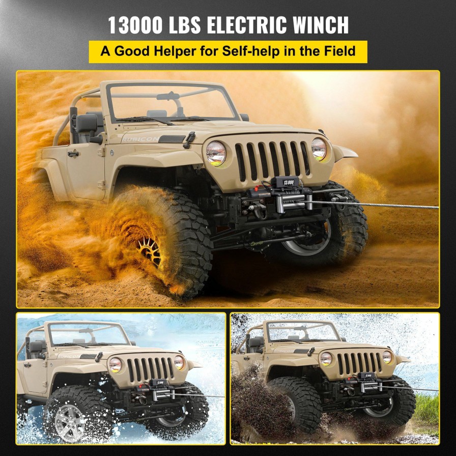 * Flash Sale Electric Truck Winch 13000Ibs With 85Ft Cable Steel For Atv Utv Towing Truck Online