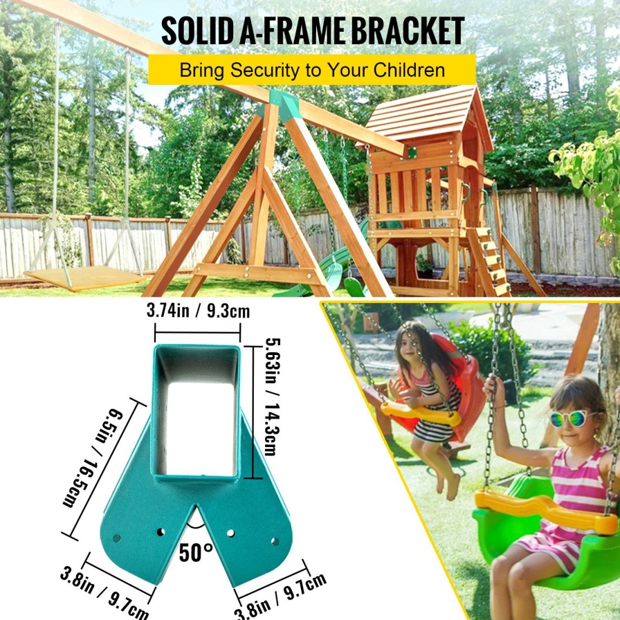 * Hot Sale Vevor Swing Set Bracket Swing Bracket 12 A-Frame Swing Set Middle Bracket-Green New