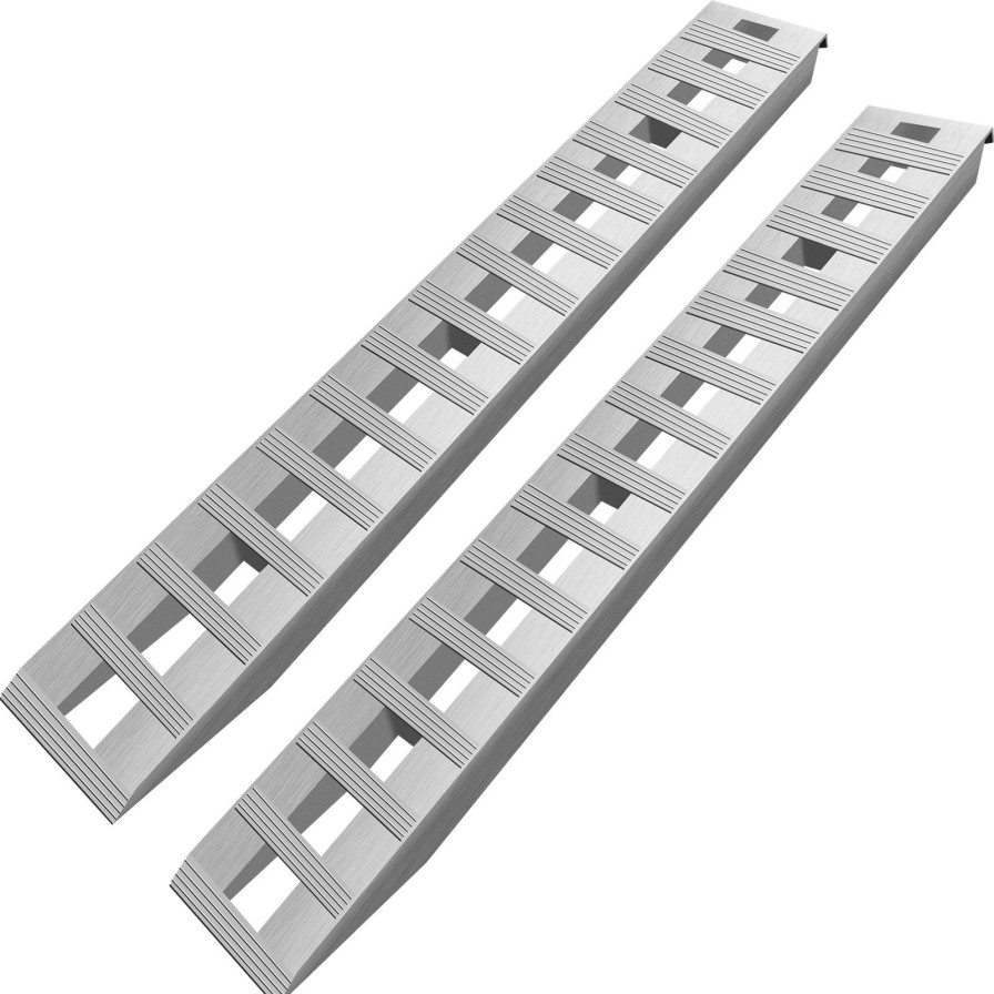 * Brand New 84 X 15 Aluminum 6000 Lbs Truck Car Auto Trailer Ramps Hook End, Foot 7 Clearance