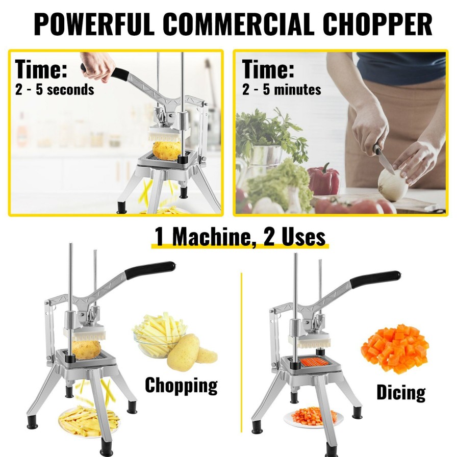 * New Vevor Commercial Chopper Commercial Vegetable Chopper W/ 4 Blades Fruits Dicer Best