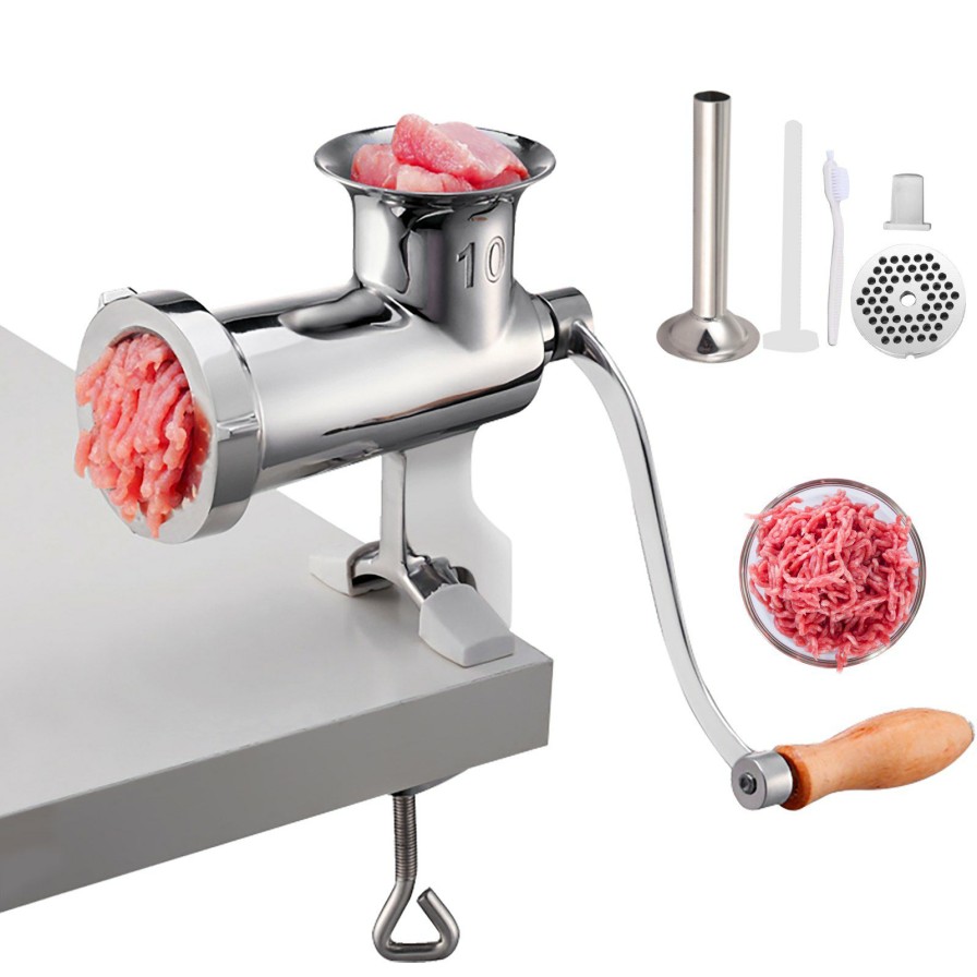 * Best Sale Vevor Heavy Duty Meat Grinder Manual Sausage Filler Stainless Steel With Clamp Wholesale