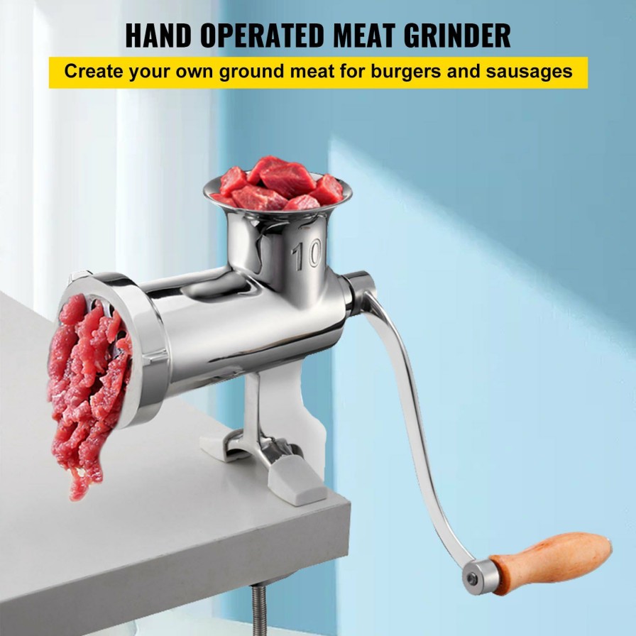 * Best Sale Vevor Heavy Duty Meat Grinder Manual Sausage Filler Stainless Steel With Clamp Wholesale