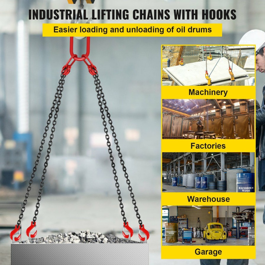 * Wholesale 5 Chain Sling With Quad Legs 5Ton Capacity T8 Level High Strength Grab Hooks Wholesale