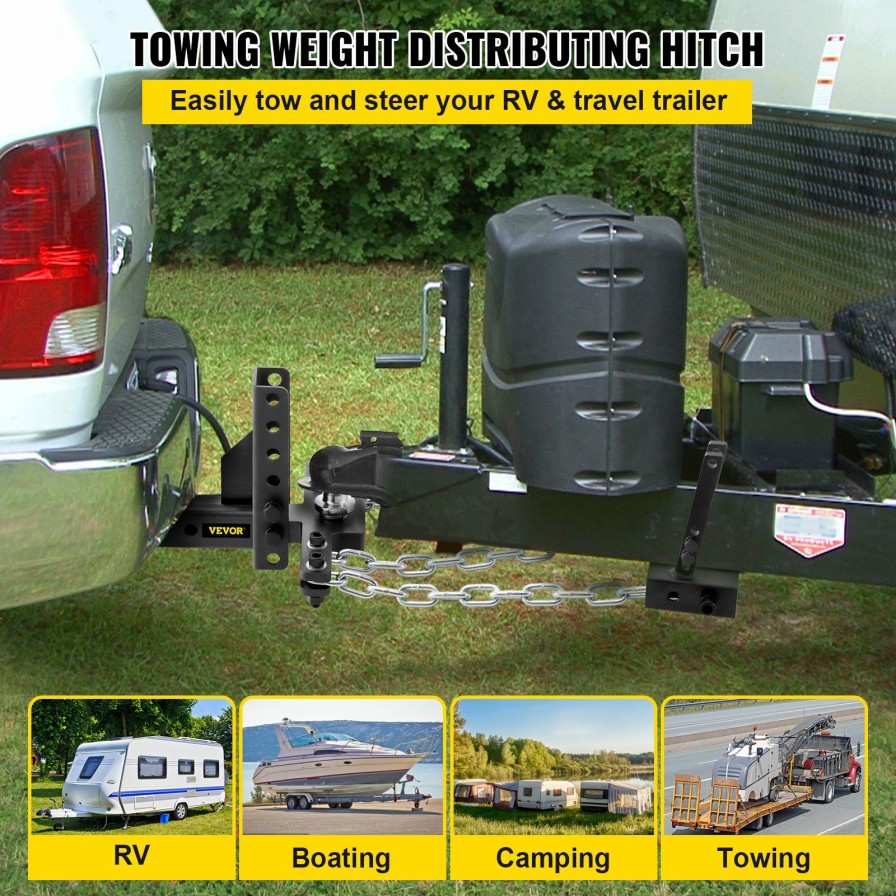 * New Vevor Weight Distribution Hitch 2 Ball 4 Drop & Rise Trailer Towing Hitch Online