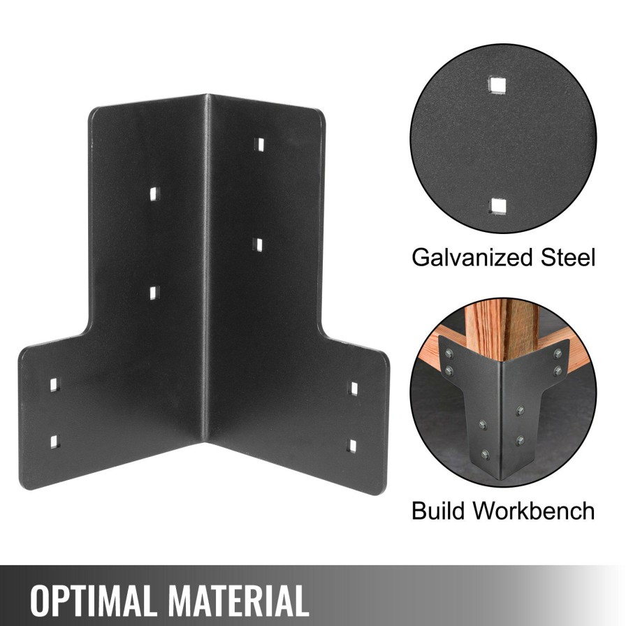 * Promo 8Pcs Solid Steel Heavy Duty Workbench Corner Bracket Kit For Shop Table Shelf Wholesale