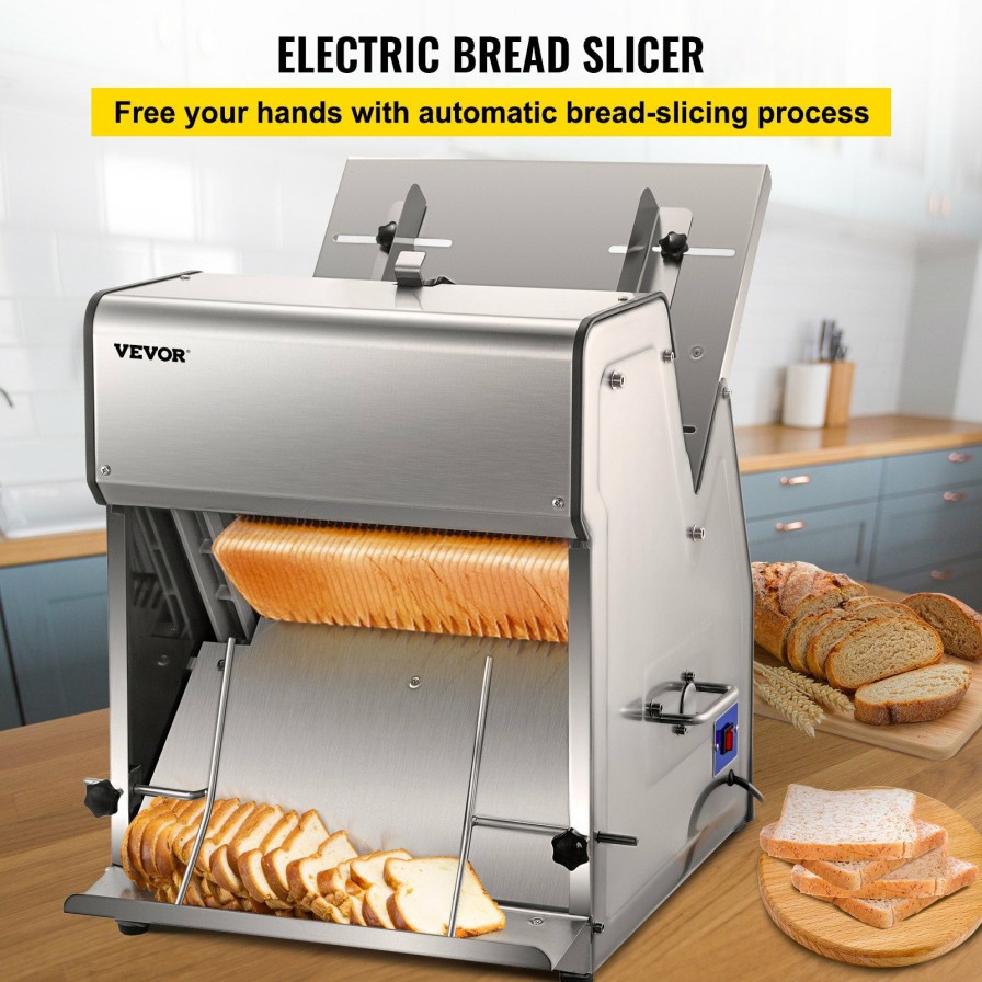 * Best Pirce Vevor Commercial Toast Bread Slicer, 12Mm Thickness Electric Bread Cutting Machine, 31Pcs Commercial Bakery Bread Slicer, 110V Toast Cutter Cutting Machine, Bread Cutter For Bread Sheet Cutter Cutting Clearance