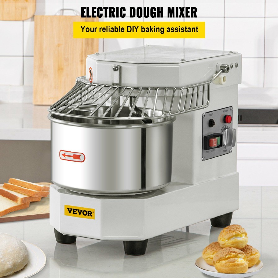 * Discount Vevor Commercial Dough Food Mixer Spiral Dough Mixer W/ 7.3Qt Stainless Steel Bowl Wholesale